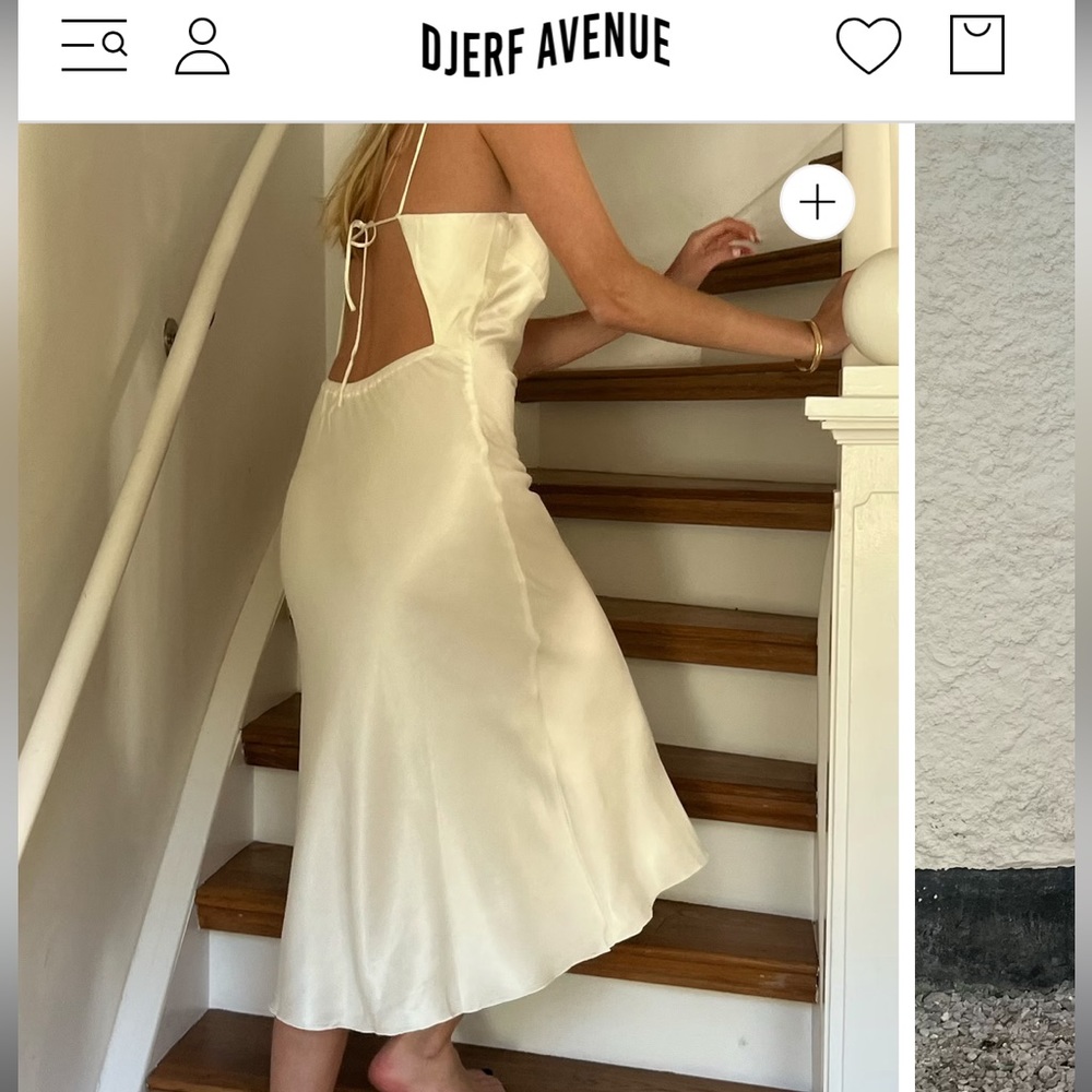 NWT Djerf Avenue Midi Dream Dress in Cloud